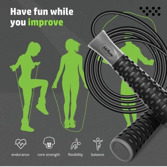 Fit2Live Adjustable 9 Foot Gym Workout Jump Rope - Picture 6 of 6